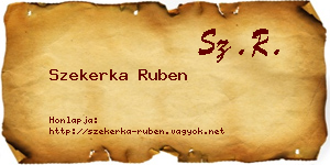 Szekerka Ruben névjegykártya
